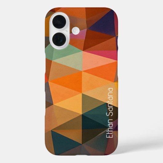 warm Abstract driehoekspatroon Case-Mate iPhone Case (Achterkant)