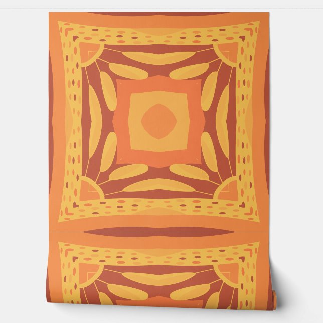 warm Abstract patroon Behang (Afrollen)