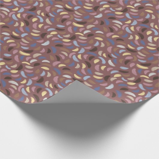 Warm Abstract penseelstreek inpakpapier (Hoek)