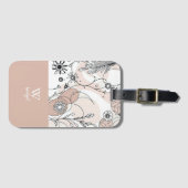 Warm Abstracte Boho Minimalistische Stijl Bagagelabel (Voorkant (horizontaal))