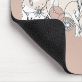 Warm Abstracte Boho Minimalistische Stijl Muismat (Hoek)