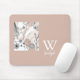 Warm Abstracte Boho Minimalistische Stijl Muismat