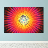 Warm Abstracte Radiaalstralen Canvas Afdruk (Insitu (Houten vloer))