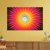 Warm Abstracte Radiaalstralen Canvas Afdruk (Insitu (Woonkamer))