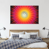 Warm Abstracte Radiaalstralen Canvas Afdruk (Insitu (Slaapkamer))