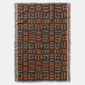 Warm Afrikaans geometrisch tribaal ontwerp Deken (Voorkant Verticaal)