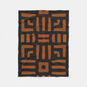 Warm Afrikaans geometrisch tribaal ontwerp Fleece Deken (Voorkant)