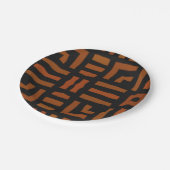 Warm Afrikaans geometrisch tribaal ontwerp Papieren Bordje (Gekanteld)