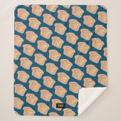 Warm als toast - 2 Buttered Slicten - uw initialen Sherpa Deken (Voorkant)