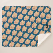 Warm als toast - 2 Buttered Slicten - uw initialen Sherpa Deken (Voorkant (horizontaal))