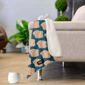 Warm als toast - 2 Buttered Slicten - uw initialen Sherpa Deken