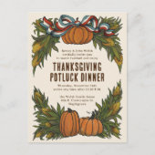 Warm Americana Harvest Thanksgiving Feestdagenkaart (Voorkant)