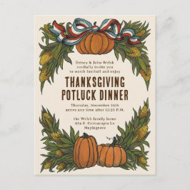 Warm Americana Harvest Thanksgiving Feestdagenkaart