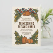 Warm Americana Harvest Thanksgiving Kaart (Staand voorkant)