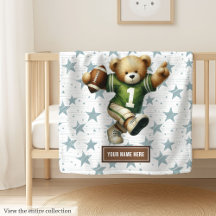 Warm Amerikaans Football Teddy Bear Blanket Peuter