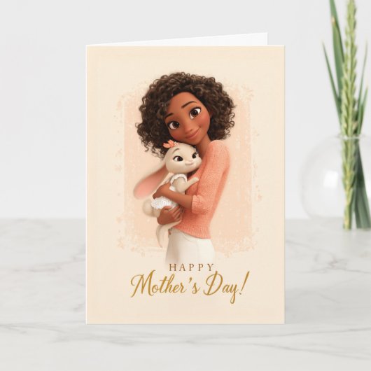 Warm and Cozy Mother’s Day Bunny Card Kaart (Voorkant)