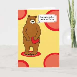 Warm and Fuzzy Bear Valentine's Day Card Feestdagen Kaart