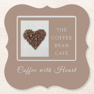 Warm Artisan Coffee Shop Zakelijke Branding Kartonnen Onderzetters
