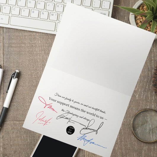 Warm Autumn Florals Happy Thanksgiving Feestdagen Kaart