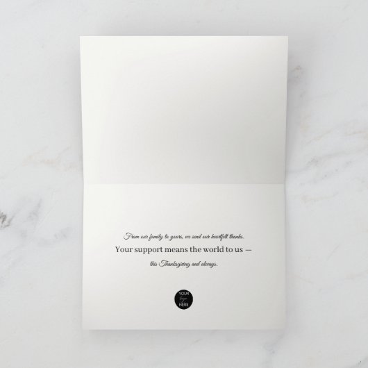 Warm Autumn Florals Happy Thanksgiving Feestdagen Kaart (Binnen)