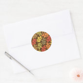 Warm Autumn Leaves Ronde Sticker (Envelop)