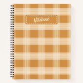 Warm Autumn Plaid Notebook Cozy Check Pattern Jour Notitieboek (Voorkant)