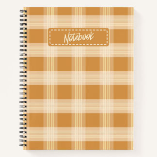 Warm Autumn Plaid Notebook Cozy Check Pattern Jour Notitieboek