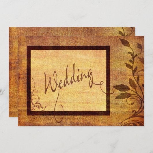 Warm Autumn Romance Betaalbaar Weddenschap 5 x 7 Kaart (Voorkant / Achterkant)