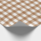 Warm Autumn Rust English Country Check Play Gift Cadeaupapier (Hoek)
