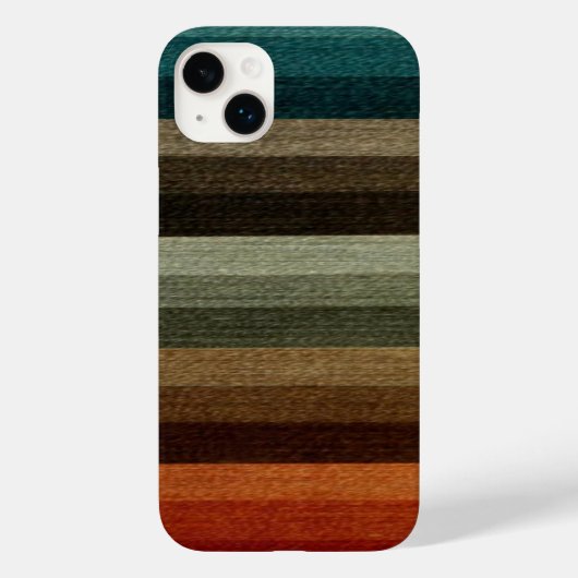  Warm Autumn Striped Pattern, Earth Tones Case-Mate iPhone Case (Achterkant)