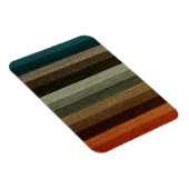 Warm Autumn Striped Pattern, Earth Tones Magneet (Rechterzijde)