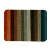 Warm Autumn Striped Pattern, Earth Tones Magneet (Horizontaal)