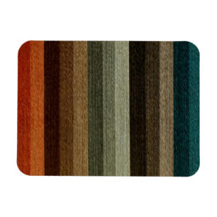  Warm Autumn Striped Pattern, Earth Tones Magneet