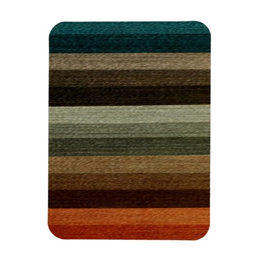 Warm Autumn Striped Pattern, Earth Tones Magneet (Verticaal)