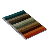  Warm Autumn Striped Pattern, Earth Tones Notitieboek (Rechterzijde)