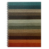 Warm Autumn Striped Pattern, Earth Tones Notitieboek (Voorkant)