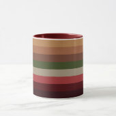 Warm Autumn Stripes Coffee Mok (Midden)