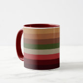 Warm Autumn Stripes Coffee Mok (Voorkant links)
