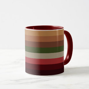 Warm Autumn Stripes Coffee Mok