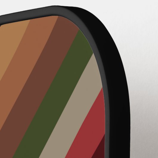 Warm Autumn Stripes Pickleball Paddle (Links Detail)