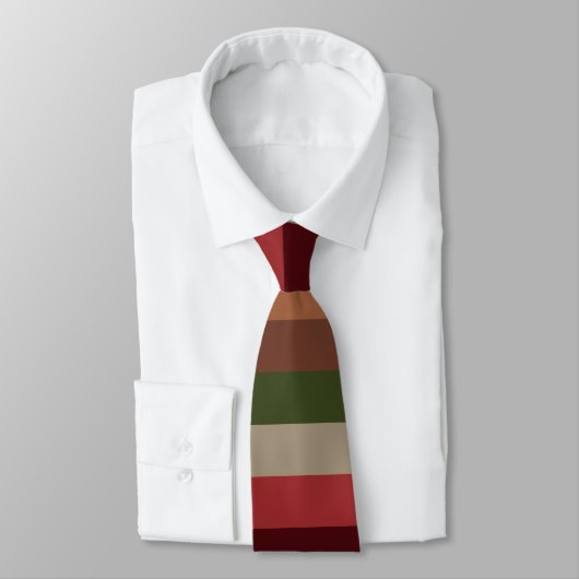 Warm Autumn Stripes Stropdas (Gebonden)