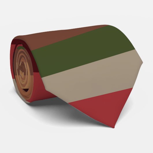 Warm Autumn Stripes Stropdas (Opgerold)