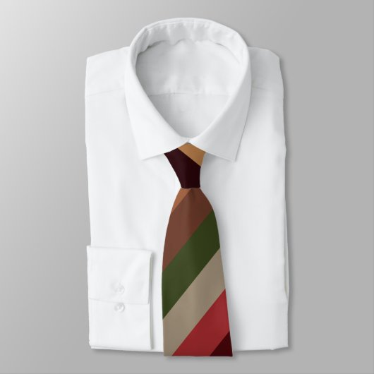 Warm Autumn Stripes Stropdas (Gebonden)