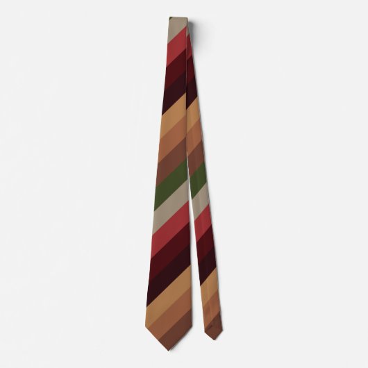 Warm Autumn Stripes Stropdas (Voorkant)