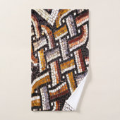 Warm Autumn Toned Roman Tegel Mosaic Bad Handdoek (Handdoek)