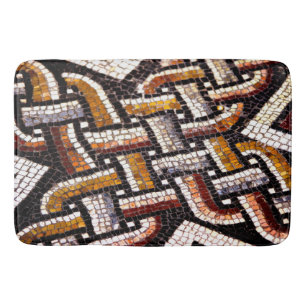 Warm Autumn Toned Roman Tegel Mosaic Badmat