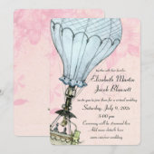 Warm-ballon - Virtueel huwelijk Kaart (Voorkant / Achterkant)