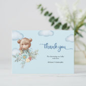 Warm ballonjongetje teddy beer rustig bedankt (Staand voorkant)