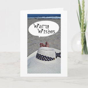 WARM BEACHY WISHES FOR CHRISTMAS FEESTDAGEN KAART