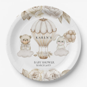 Warm Beer ballon Bunny Neutral Papieren Borden Bordje